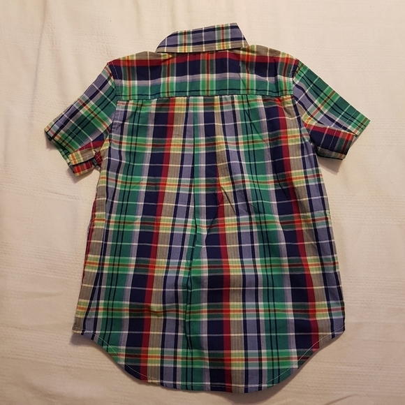 Chaps boys size 4/4T button down plaid shirt New no tags - Picture 2 of 3